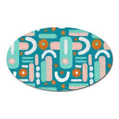 Abstract Shapes Oval Magnet by SychEva