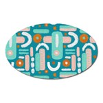 Abstract Shapes Oval Magnet Front