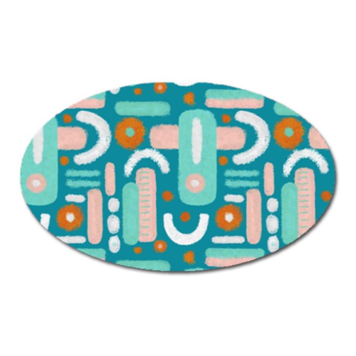 Abstract Shapes Oval Magnet