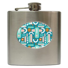 Abstract Shapes Hip Flask (6 Oz) by SychEva