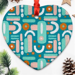 Abstract Shapes Heart Ornament (two Sides) by SychEva