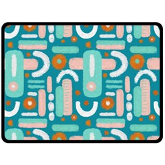 Abstract Shapes Fleece Blanket (large)  by SychEva