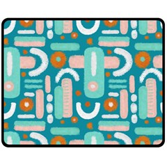 Abstract Shapes Fleece Blanket (medium)  by SychEva