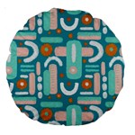 Abstract Shapes Large 18  Premium Round Cushions Front