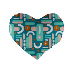 Abstract Shapes Standard 16  Premium Heart Shape Cushions by SychEva