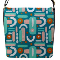 Abstract Shapes Flap Closure Messenger Bag (s) by SychEva