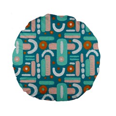 Abstract Shapes Standard 15  Premium Flano Round Cushions by SychEva