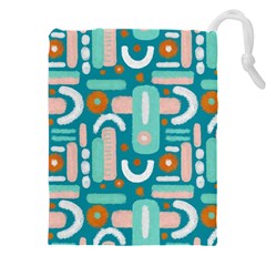 Abstract Shapes Drawstring Pouch (4xl) by SychEva