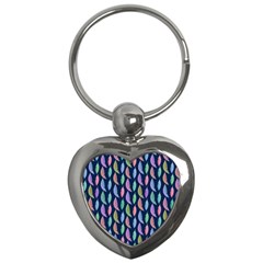 Watercolor Feathers Key Chain (heart) by SychEva