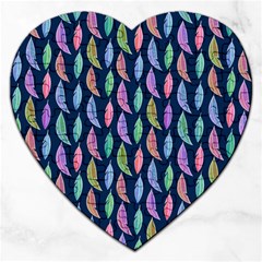 Watercolor Feathers Jigsaw Puzzle (heart) by SychEva