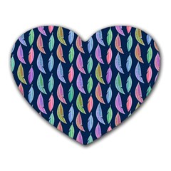 Watercolor Feathers Heart Mousepads by SychEva