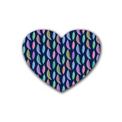 Watercolor Feathers Heart Coaster (4 Pack)  by SychEva