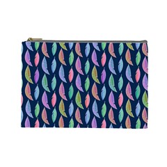 Watercolor Feathers Cosmetic Bag (large) by SychEva