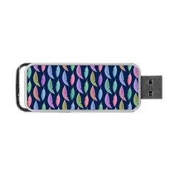 Watercolor Feathers Portable Usb Flash (two Sides) by SychEva