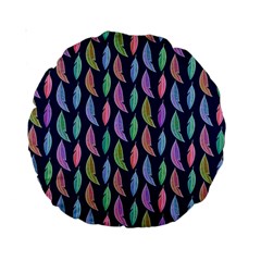 Watercolor Feathers Standard 15  Premium Round Cushions by SychEva