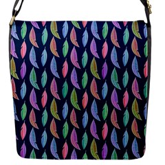 Watercolor Feathers Flap Closure Messenger Bag (s) by SychEva