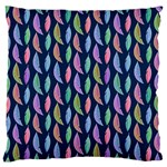 Watercolor Feathers Standard Flano Cushion Case (Two Sides) Back