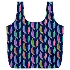 Watercolor Feathers Full Print Recycle Bag (xxl) by SychEva