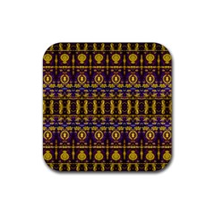 Fancy Ornate Pattern Mosaic Print Rubber Coaster (square) 