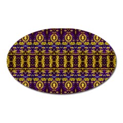 Fancy Ornate Pattern Mosaic Print Oval Magnet by dflcprintsclothing