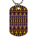 Fancy Ornate Pattern Mosaic Print Dog Tag (One Side) Front