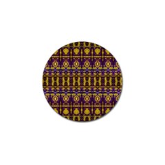 Fancy Ornate Pattern Mosaic Print Golf Ball Marker