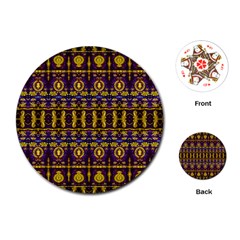 Fancy Ornate Pattern Mosaic Print Playing Cards Single Design (round) by dflcprintsclothing