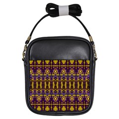 Fancy Ornate Pattern Mosaic Print Girls Sling Bag