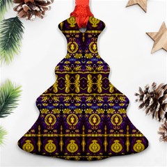 Fancy Ornate Pattern Mosaic Print Ornament (christmas Tree)  by dflcprintsclothing