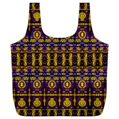 Fancy Ornate Pattern Mosaic Print Full Print Recycle Bag (xl)