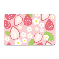 Strawberries Magnet (rectangular) by yeogijeogie