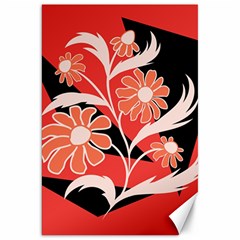 Abstract Folk Floral Art  Flowers Print, Poster   Canvas 20  X 30  by Eskimos