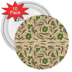 Folk Floral Pattern  Abstract Flowers Print  Seamless Pattern 3  Buttons (10 Pack)  by Eskimos