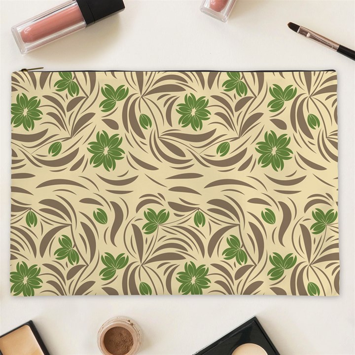 Folk floral pattern. Abstract flowers print. seamless pattern Cosmetic Bag (XXL)