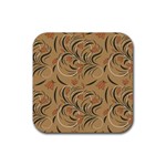 Folk floral pattern. Abstract flowers print. seamless pattern Rubber Coaster (Square)  Front