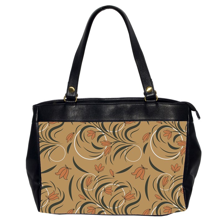 Folk floral pattern. Abstract flowers print. seamless pattern Oversize Office Handbag (2 Sides)