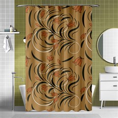 Folk Floral Pattern  Abstract Flowers Print  Seamless Pattern Shower Curtain 48  X 72  (small)  by Eskimos