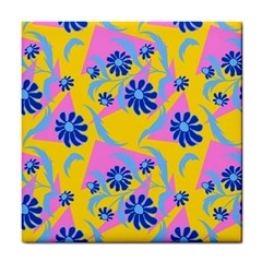 Folk Floral Pattern  Abstract Flowers Print  Seamless Pattern Tile Coaster by Eskimos