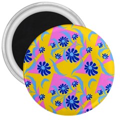 Folk Floral Pattern  Abstract Flowers Print  Seamless Pattern 3  Magnets by Eskimos