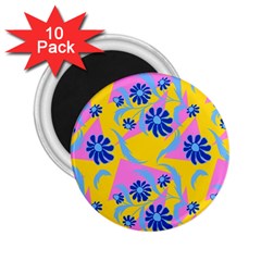 Folk Floral Pattern  Abstract Flowers Print  Seamless Pattern 2 25  Magnets (10 Pack)  by Eskimos