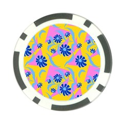 Folk Floral Pattern  Abstract Flowers Print  Seamless Pattern Poker Chip Card Guard by Eskimos