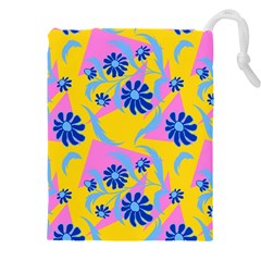 Folk Floral Pattern  Abstract Flowers Print  Seamless Pattern Drawstring Pouch (5xl) by Eskimos