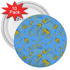 Folk Floral Pattern  Abstract Flowers Print  Seamless Pattern 3  Buttons (10 Pack)  by Eskimos