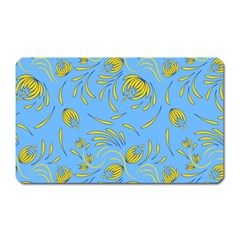 Folk Floral Pattern  Abstract Flowers Print  Seamless Pattern Magnet (rectangular) by Eskimos