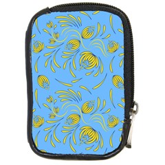 Folk Floral Pattern  Abstract Flowers Print  Seamless Pattern Compact Camera Leather Case by Eskimos