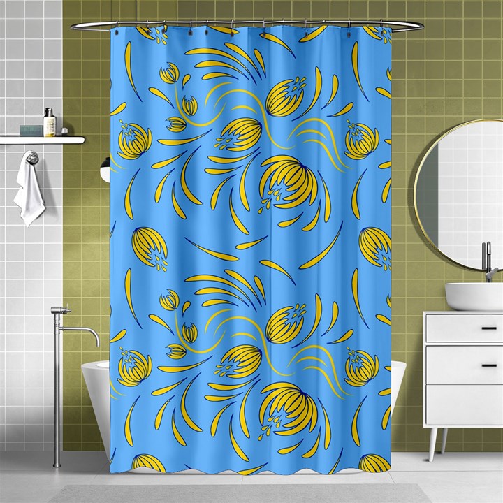 Folk floral pattern. Abstract flowers print. seamless pattern Shower Curtain 48  x 72  (Small) 