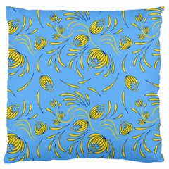 Folk Floral Pattern  Abstract Flowers Print  Seamless Pattern Large Cushion Case (one Side) by Eskimos