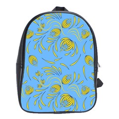 Folk Floral Pattern  Abstract Flowers Print  Seamless Pattern School Bag (xl) by Eskimos