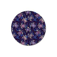 Turtles Swim In The Water Among The Plants Magnet 3  (round) by SychEva