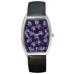 Turtles Swim In The Water Among The Plants Barrel Style Metal Watch by SychEva